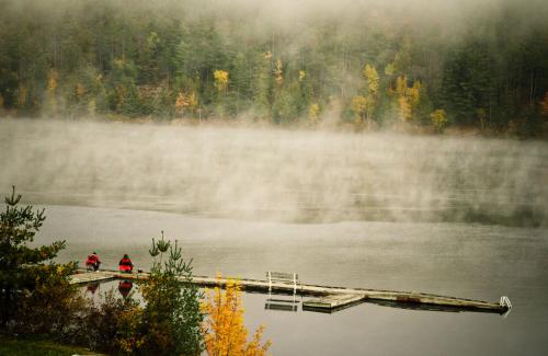 Two fishermen were casting their lines as the morning fog lifted off the Ottawa River.
