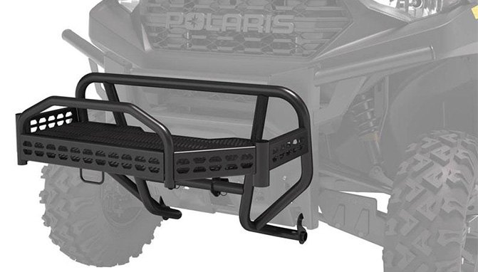 polaris ranger lock and ride-front brushguard storage rack