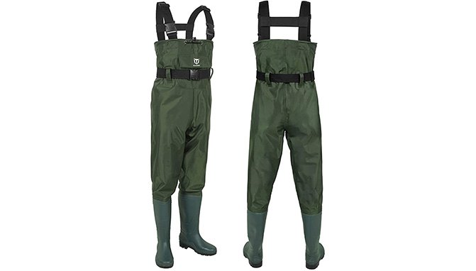 tidwe bootfoot chest waders front and back