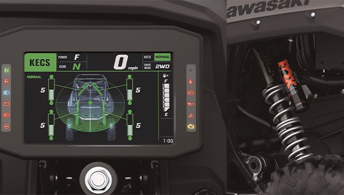 Kawasaki Teryx KRX4 1000 FOX Live Valve Suspension shock and dash controller