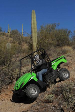 The shocks on the Teryx Sport are adjustable, so you can set them up for the type of terrain you ride on.