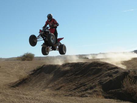 It’s easy to get the Outlaw airborne, but it's a little tougher to control than a straight axle ATV.