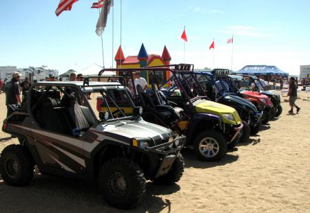 There were 50 vehicles entered in Saturday’s Show and Shine, including these Arctic Cat Prowlers and Ranger RZRs.