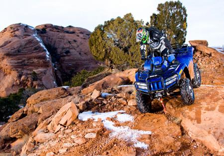 Thanks to power steering, rock crawling on this Arctic Cat is more controlled and less tiring.
