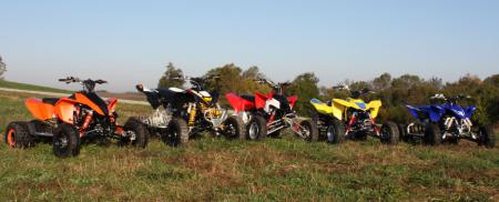 The five contenders for our 2010 450cc Motocross Shootout.