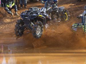 Drag racing through the mud bog.