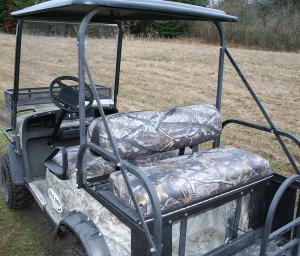 Outfitted with camouflage patterns, Bad Boy Buggies are a hit with hunters.