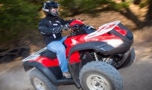 Though not as arm-stretching as many of the big bore ATVs from other manufacturers, the Rincon does produce good, predictable power.