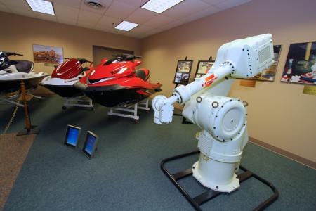 Robotics built in this same facility help make intense jobs easier. 
