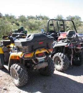 Standard ATVs require auxiliary storage to pack a lunch or desert gear.