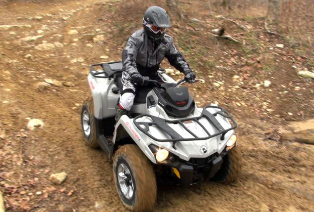 2015 Can-Am Outlander L 500 Action Overhead
